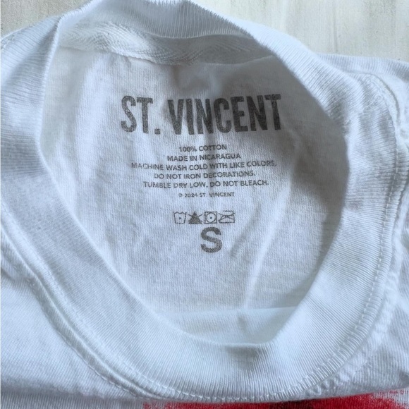 St. Vincent All Born Screaming white t-shirt size Small Comfort Colors - Picture 3 of 4